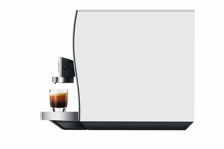 Ekspres Jura Z10 w kolorze Aluminium White, widok na prawy bok ekspresu
