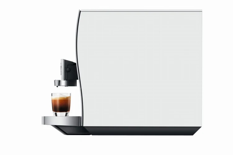 Ekspres Jura Z10 w kolorze Aluminium White, widok na prawy bok ekspresu