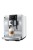 Ekspres Jura Z10 w kolorze Aluminium White, zaprezentowany od prawej strony, ze szklanką kawy Latte Macchiato