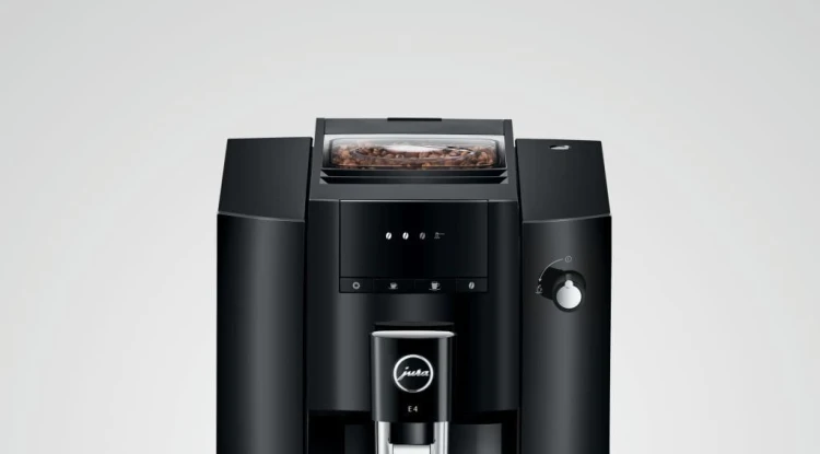 Ekspres Jura E4 EA w kolorze Piano Black, przybliżenie na ekran symboli