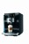 Ekspres Jura Z10 w kolorze Diamond Black, zaprezentowany od prawej strony, ze szklanką kawy Latte Macchiato
