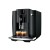 Ekspres Jura E6 EC w kolorze Piano Black, zaprezentowany z prawej strony z dwiema kawami espresso