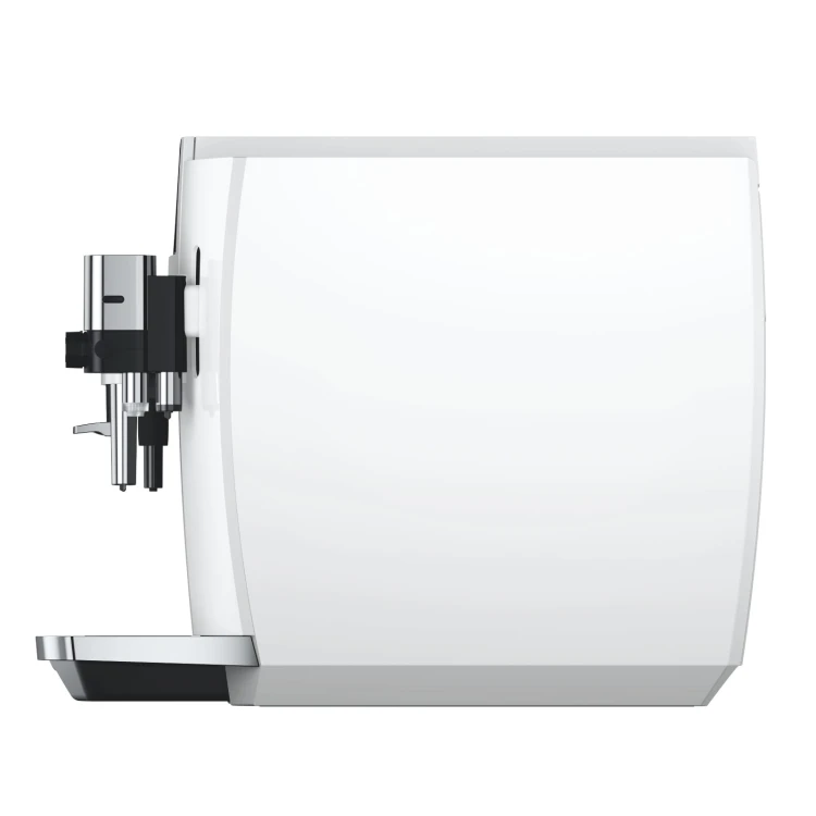 Ekspres Jura E8 EC w kolorze Piano White, prezentacja ekspresu z prawej strony