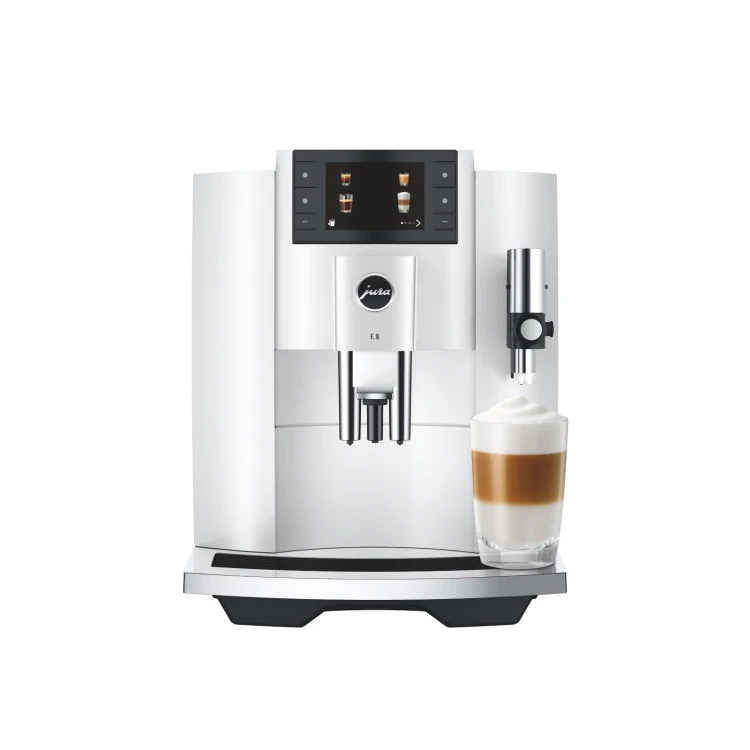 Ekspres Jura E8 EC w kolorze Piano White, generacja czwarta