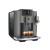 Ekspres Jura E8 EC w kolorze Dark Inox, zaprezentowany z lewej strony z dwiema kawami espresso, widok na zbiornik wody