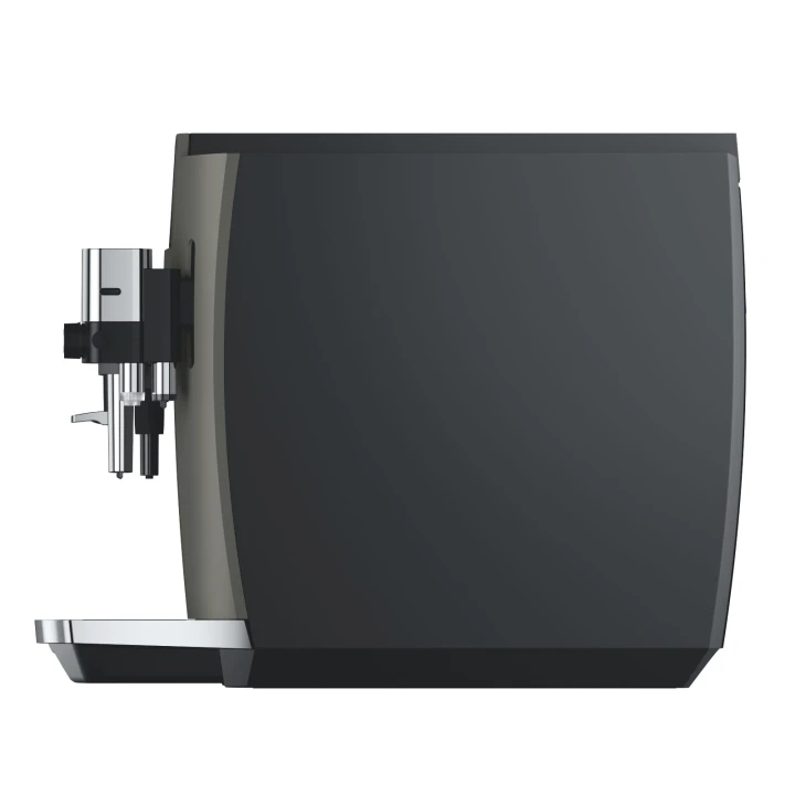 Ekspres Jura E8 EC w kolorze Dark Inox, prezentacja ekspresu z prawej strony