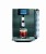 Ekspres Jura ENA 5 EA w kolorze Night Inox, zaprezentowany z ekranem w kolorze niebieskim - aktywowane Cold Brew