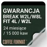 Gwarancja 24 miesiące do ekspresu BREAK S W2L / W8L oraz FIT 4L / W2L