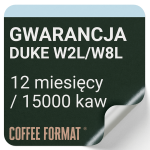 Gwarancja 12 miesięcy do ekspresu DUKE W2L / W8L Coffee Format