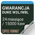 Gwarancja 24 miesiące do ekspresu DUKE W2L / W8L Coffee Format