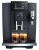 Ekspres Jura E8 ED w kolorze Cosmic Black, zaprezentowany z dwiema kawami typu espresso