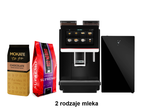 Zestaw Coffee Format Ekspres do kawy DEMY W4LM + lodówka na 2 rodzaje mleka + czekolada + kawa